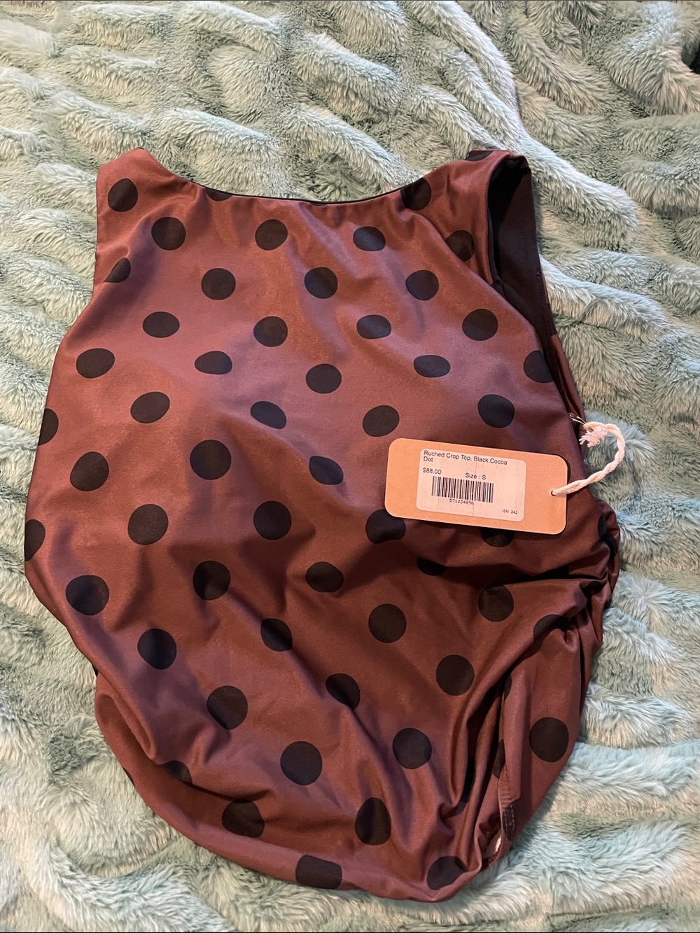 Albion Brown Polka Dot One-Piece Swim Bodysuit